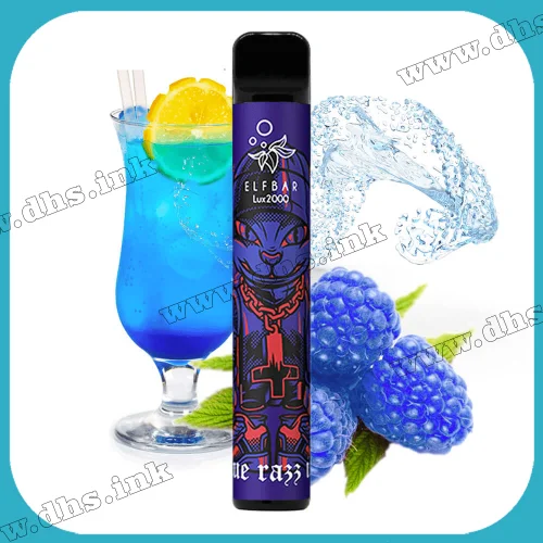 Одноразовая электронная сигарета Elf Bar (Эльф Бар) Lux 2000 - Blue Razz Ice (Голубая Малина, Лед)