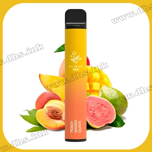 Одноразовая электронная сигарета Elf Bar (Эльф Бар) 2000 - Peach Mango Guava (Персик, Манго, Гуава)