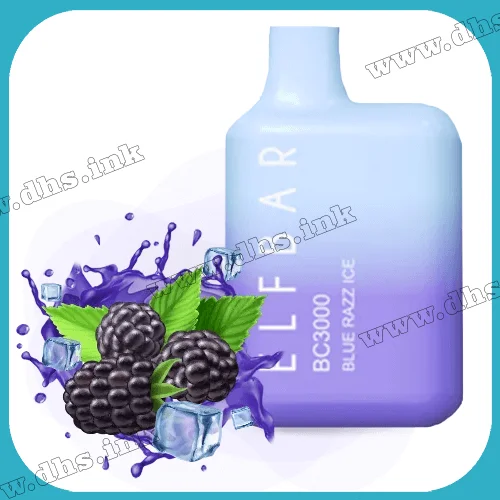 Одноразовая электронная сигарета Elf Bar (Эльф Бар) BC3000 - Blue Razz Ice (Голубика, Малина, Лед)