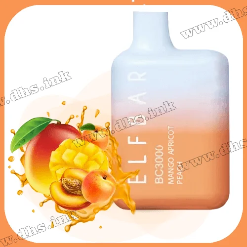 Одноразовая электронная сигарета Elf Bar (Эльф Бар) BC3000 - Mango Apricot Peach (Манго, Абрикос, Персик)