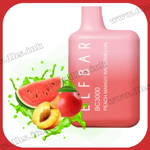 Одноразовая электронная сигарета Elf Bar (Эльф Бар) BC3000 - Peach Mango Watermelon (Персик, Манго, Арбуз)