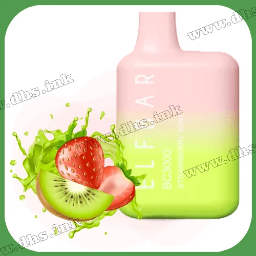 Одноразовая электронная сигарета Elf Bar (Эльф Бар) BC3000 - Strawberry Kiwi (Клубника, Киви)