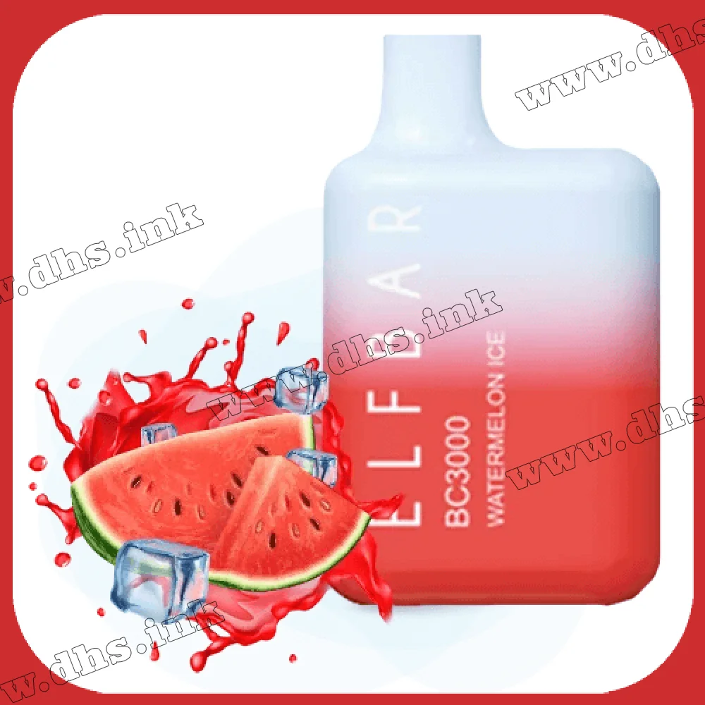 Одноразовая электронная сигарета Elf Bar (Эльф Бар) BC3000 - Watermelon Ice (Арбуз, Лед)