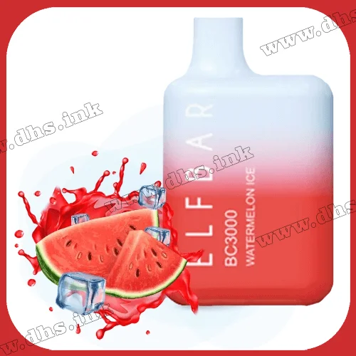 Одноразовая электронная сигарета Elf Bar (Эльф Бар) BC3000 - Watermelon Ice (Арбуз, Лед)