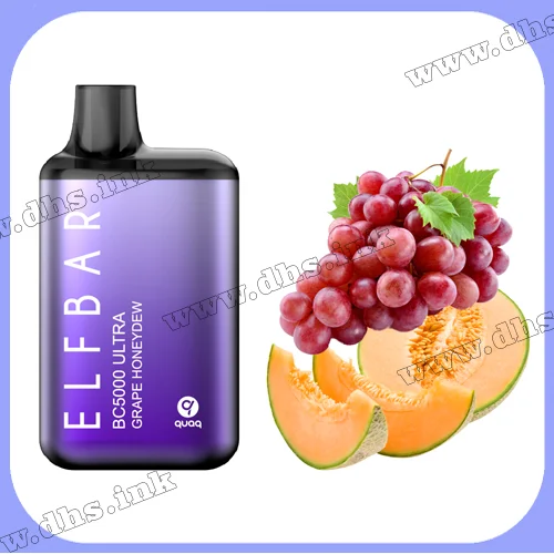 Одноразовая электронная сигарета Elf Bar (Эльф Бар) BC5000 ULTRA - Grape Honeydew (Виноград, Медовая Дыня)