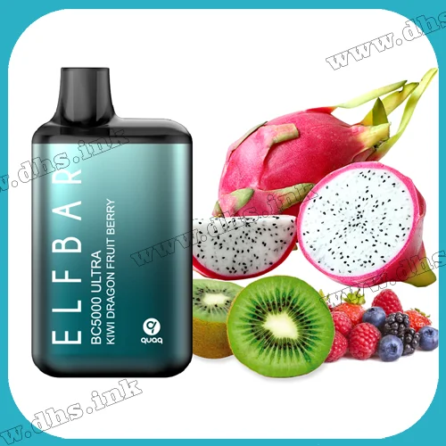 Одноразовая электронная сигарета Elf Bar (Эльф Бар) BC5000 ULTRA - Kiwi Dragon Fruit Berry (Киви, Питайя, Ягоды)