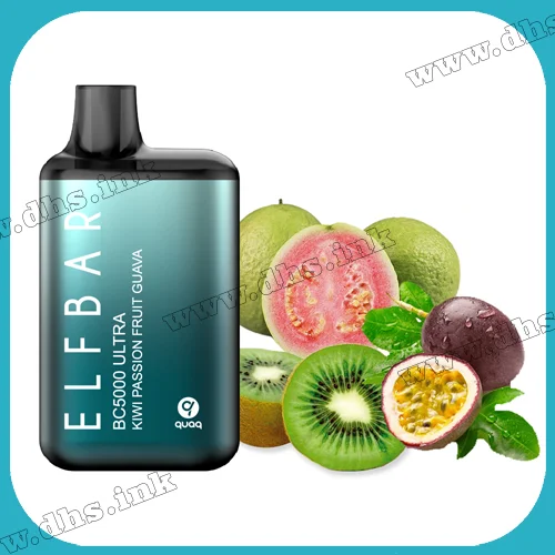 Одноразовая электронная сигарета Elf Bar (Эльф Бар) BC5000 ULTRA - Kiwi Passion Fruit Guava (Киви, Маракуйя, Гуава)