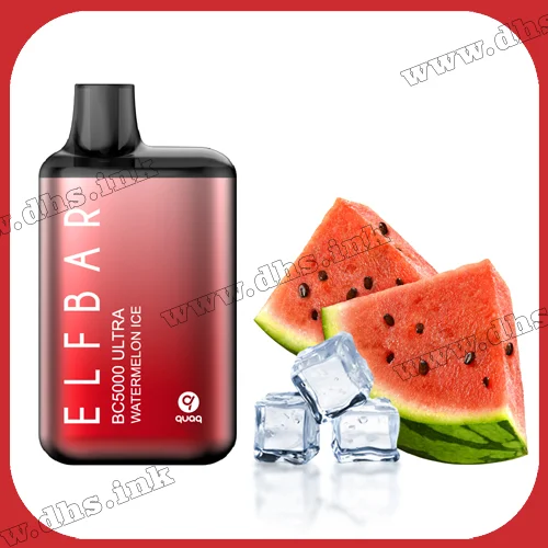 Одноразовая электронная сигарета Elf Bar (Эльф Бар) BC5000 ULTRA - Watermelon Ice (Арбуз, Лед)