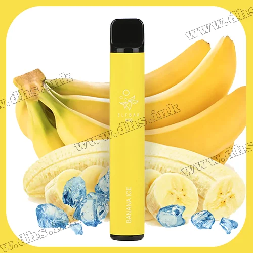 Одноразова електронна сигарета Elf Bar (Эльф Бар) 800 - Banana Ice (Банан, Лід) 