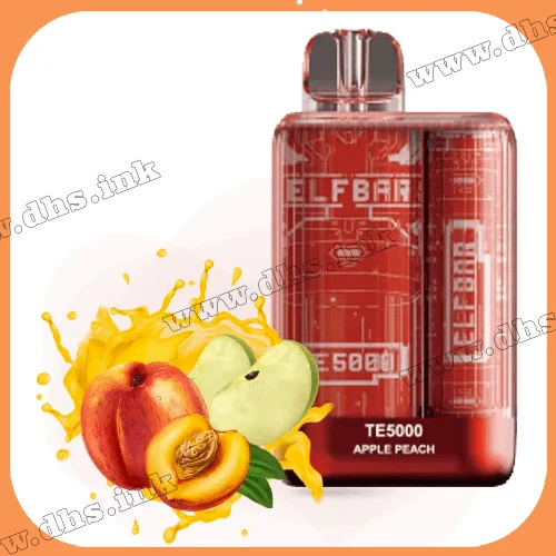 Одноразовая электронная сигарета Elf Bar (Эльф Бар) TE5000 - Apple Peach (Яблоко, Персик)