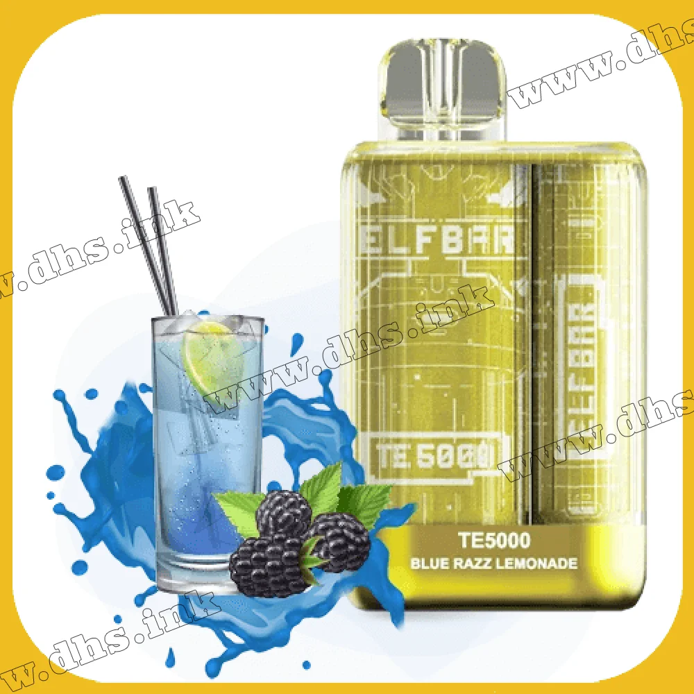 Одноразовая электронная сигарета Elf Bar (Эльф Бар) TE5000 - Blue Razz Lemonade (Лимонад, Голубика, Малина)