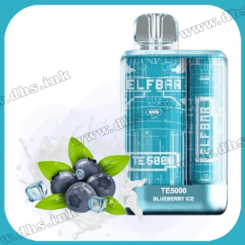 Одноразовая электронная сигарета Elf Bar (Эльф Бар) TE5000 - Blueberry Ice (Черника, Лед)