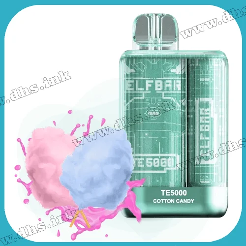 Одноразовая электронная сигарета Elf Bar (Эльф Бар) TE5000 - Cotton Candy (Сладкая Вата)
