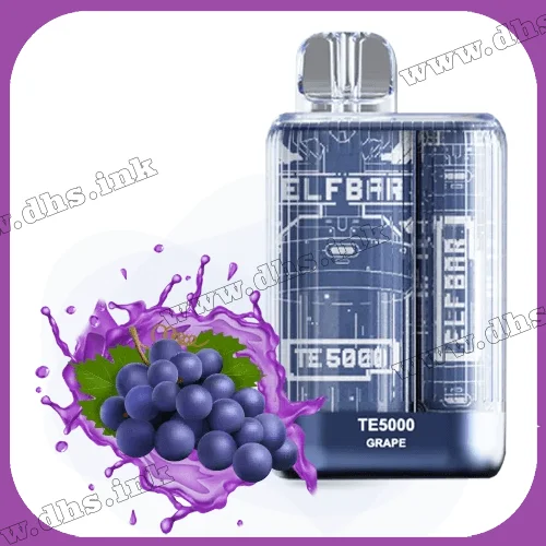 Одноразовая электронная сигарета Elf Bar (Эльф Бар) TE5000 - Grape (Виноград)