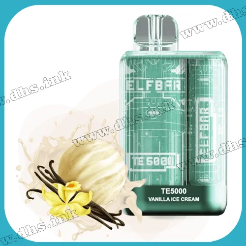 Одноразовая электронная сигарета Elf Bar (Эльф Бар) TE5000 - Vanila Ice Cream (Ванильное мороженое)