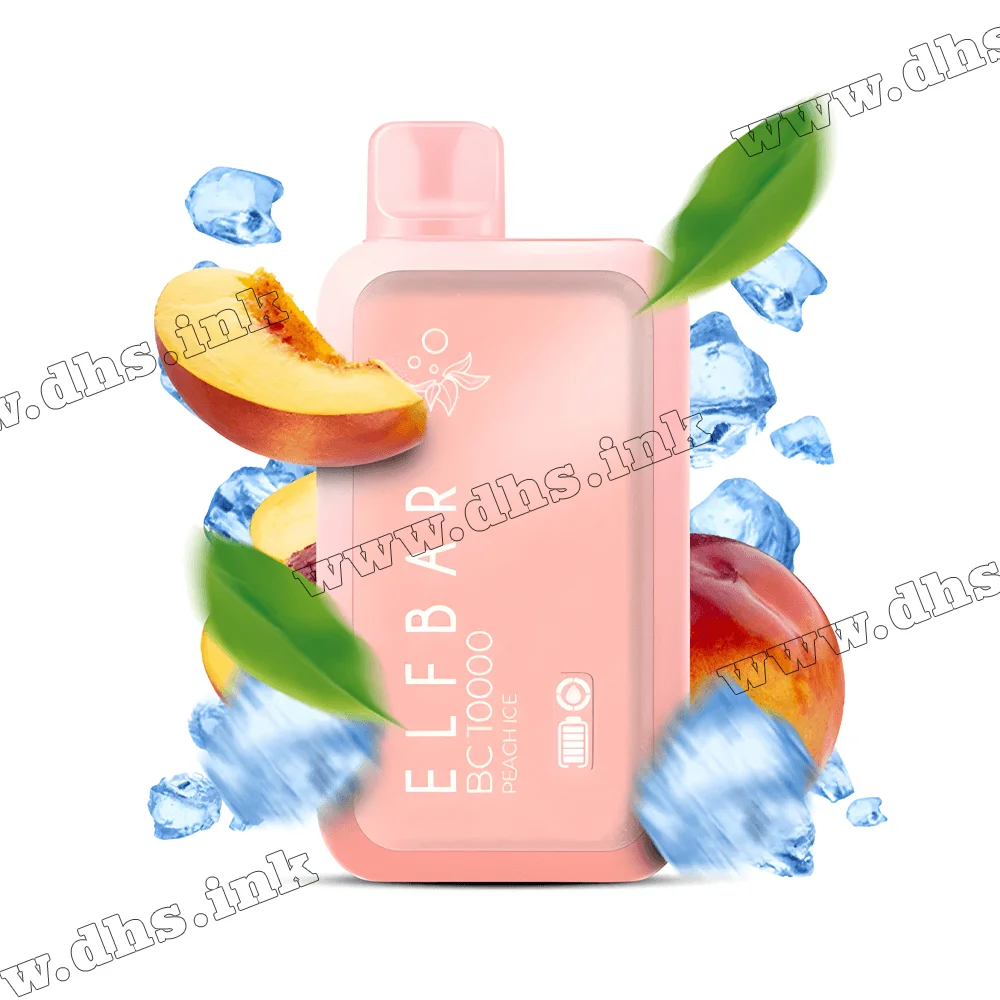 Одноразова електронна сигарета Elf Bar (Ельф Бар) BС10000 - Peach Ice (Персик, Лід)