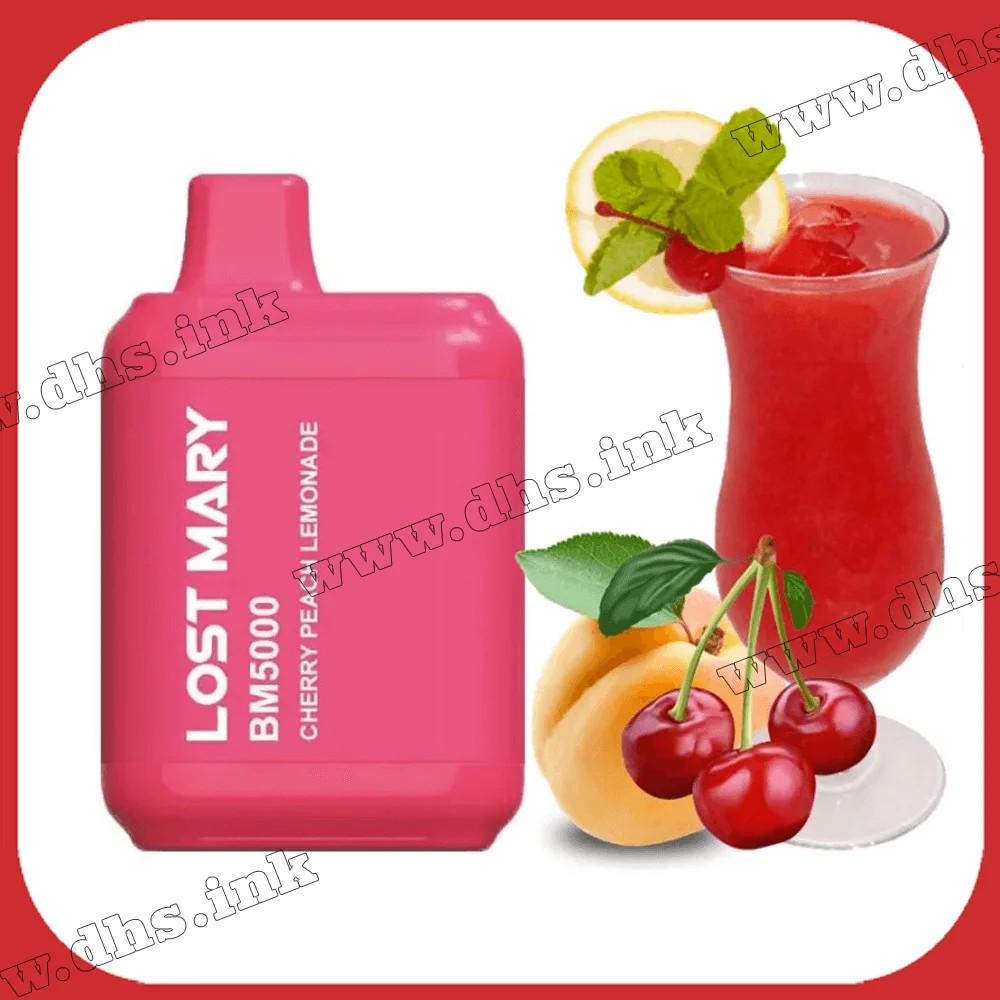 Одноразовая электронная сигарета Lost Mary BM 5000 - Cherry Peach Lemonade (Вишня, Персик, Лимонад)