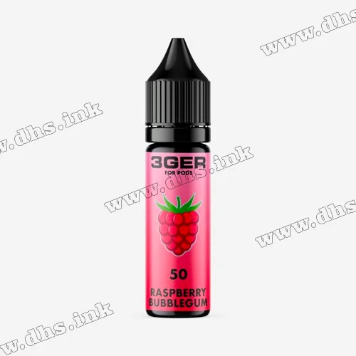 Солевая жидкость 3Ger Salt 15 мл (50 мг) - Raspberry Bubblegum (Малина, Жвачка)