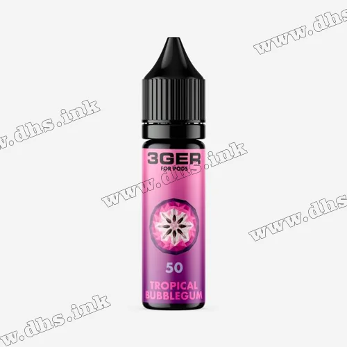 Солевая жидкость 3Ger Salt 15 мл (50 мг) - Tropical Bubblegum (Фруктовая Жвачка)