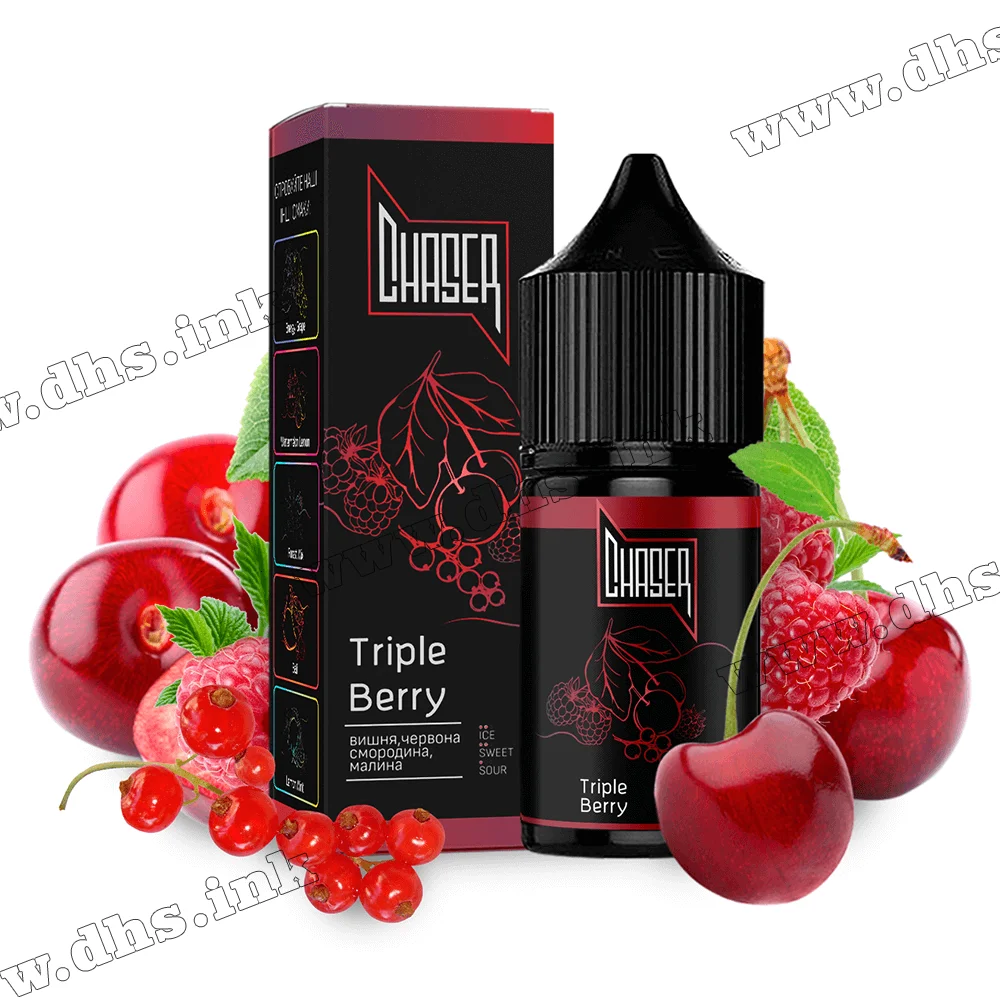 Солевая жидкость Chaser Black 30 мл (50 мг) - Triple Berry (Вишня, Смородина, Малина)