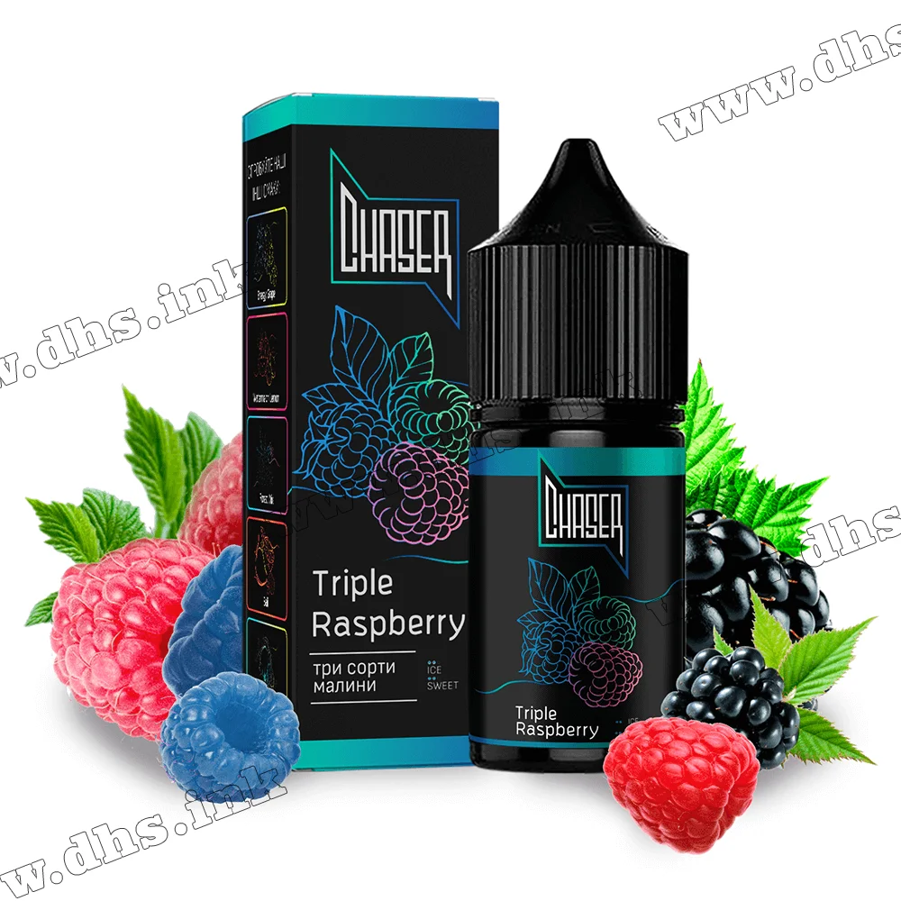Солевая жидкость Chaser Black 30 мл (50 мг) - Triple Raspberry (Микс Малины)