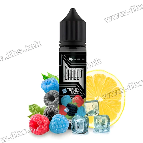 Органическая жидкость Chaser Black Organic 60 мл (3 мг) - Triple Razz Ice (Ягоды, Лед)