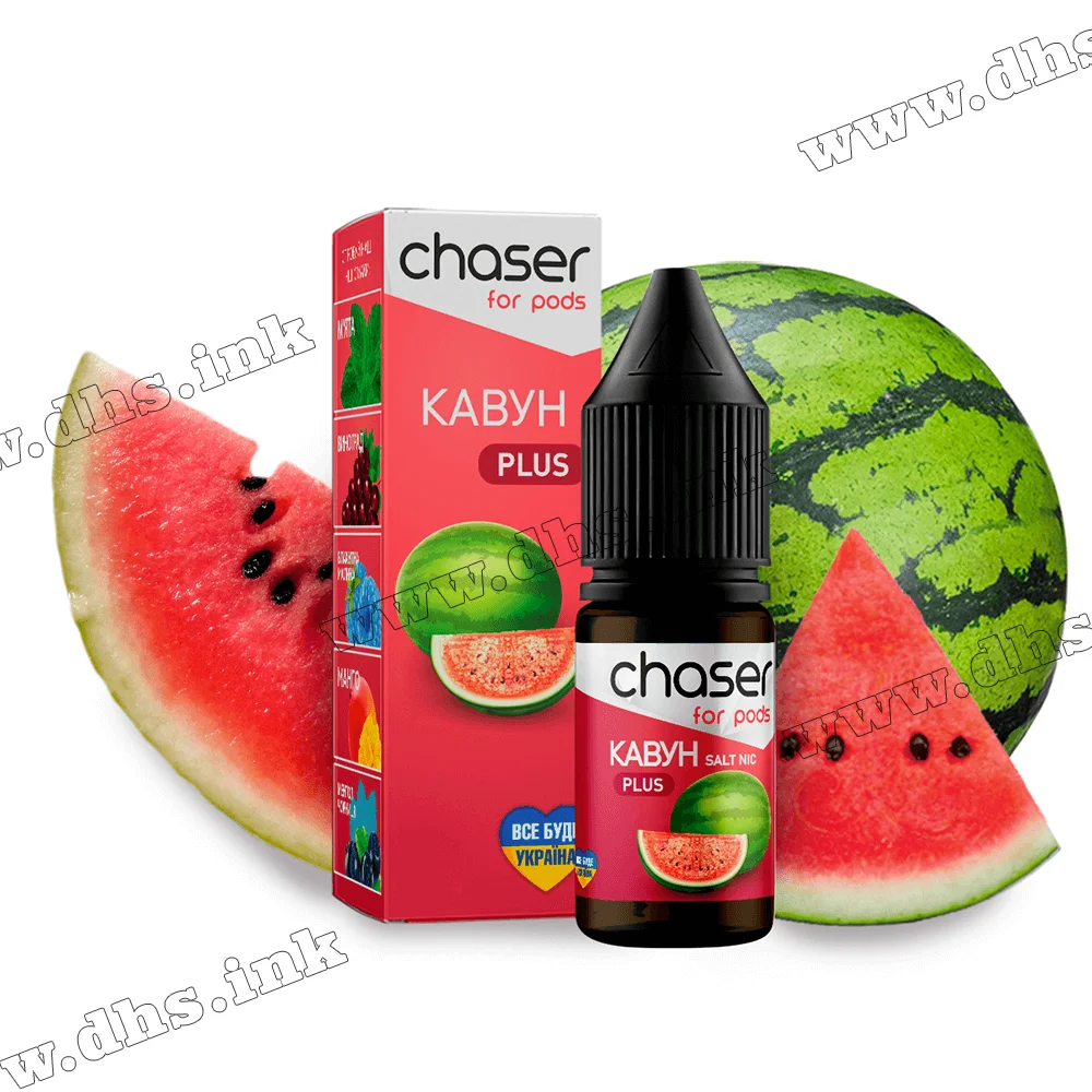 Солевая жидкость Chaser For Pods 10 мл (50 мг) - Арбуз