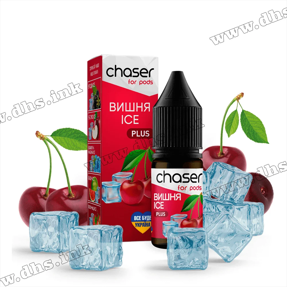 Солевая жидкость Chaser For Pods Ice 10 мл (30 мг) - Вишня, Лед