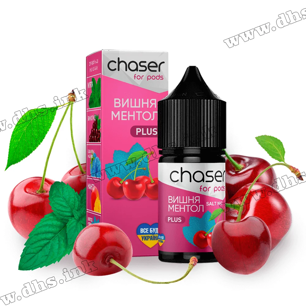 Солевая жидкость Chaser For Pods 30 мл (50 мг) - Вишня, Ментол
