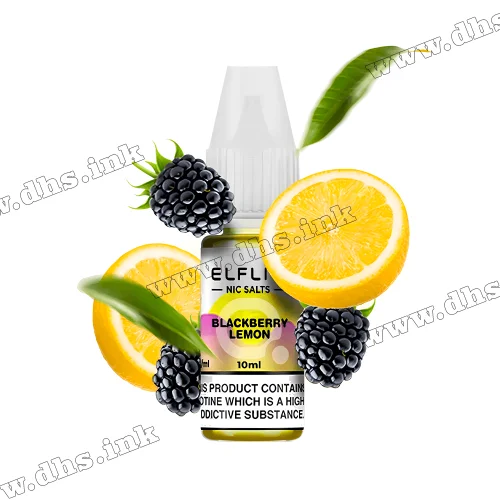 Солевая жидкость ElfLiq Salt 10 мл (50 мг) - Blackberry Lemon (Ежевика, Лимон)