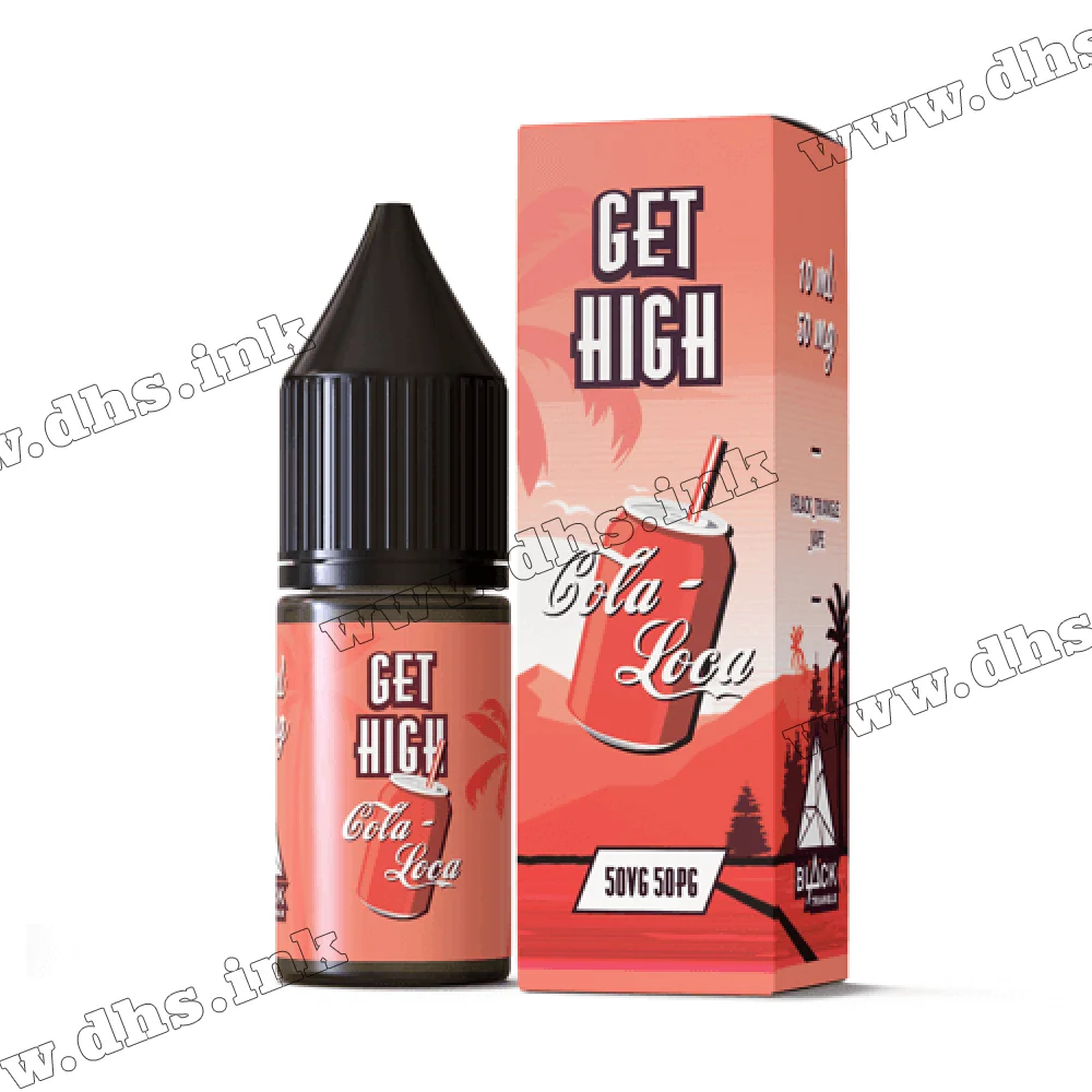 Сольова рідина Get High Salt 10 мл (50 мг) - Cola-Loca (Кола)