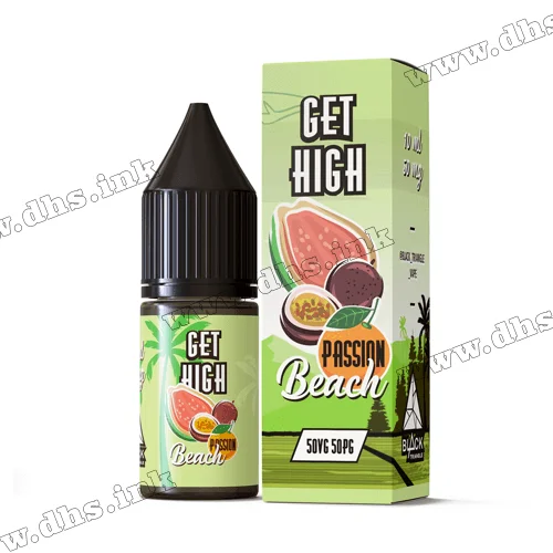 Солевая жидкость Get High Salt 10 мл (30 мг) - Passion Beach (Гуава, Маракуйя, Апельсин)