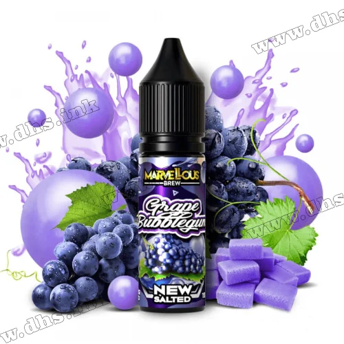 Солевая жидкость Marvellous Brew Salt 15 мл (50 мг) - Grape Bubblegum (Виноград, Жвачка)