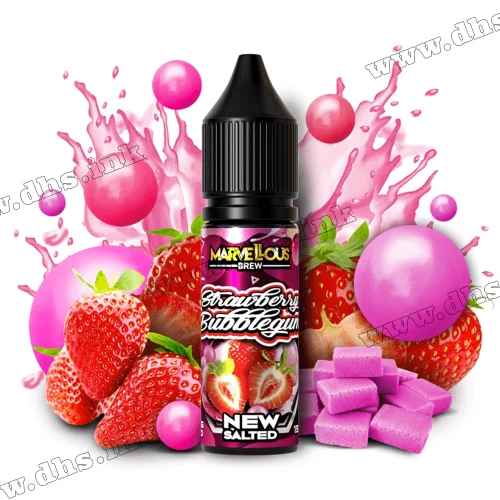 Солевая жидкость Marvellous Brew Salt 15 мл (50 мг) - Strawberry Bubblegum (Клубника, Жвачка)