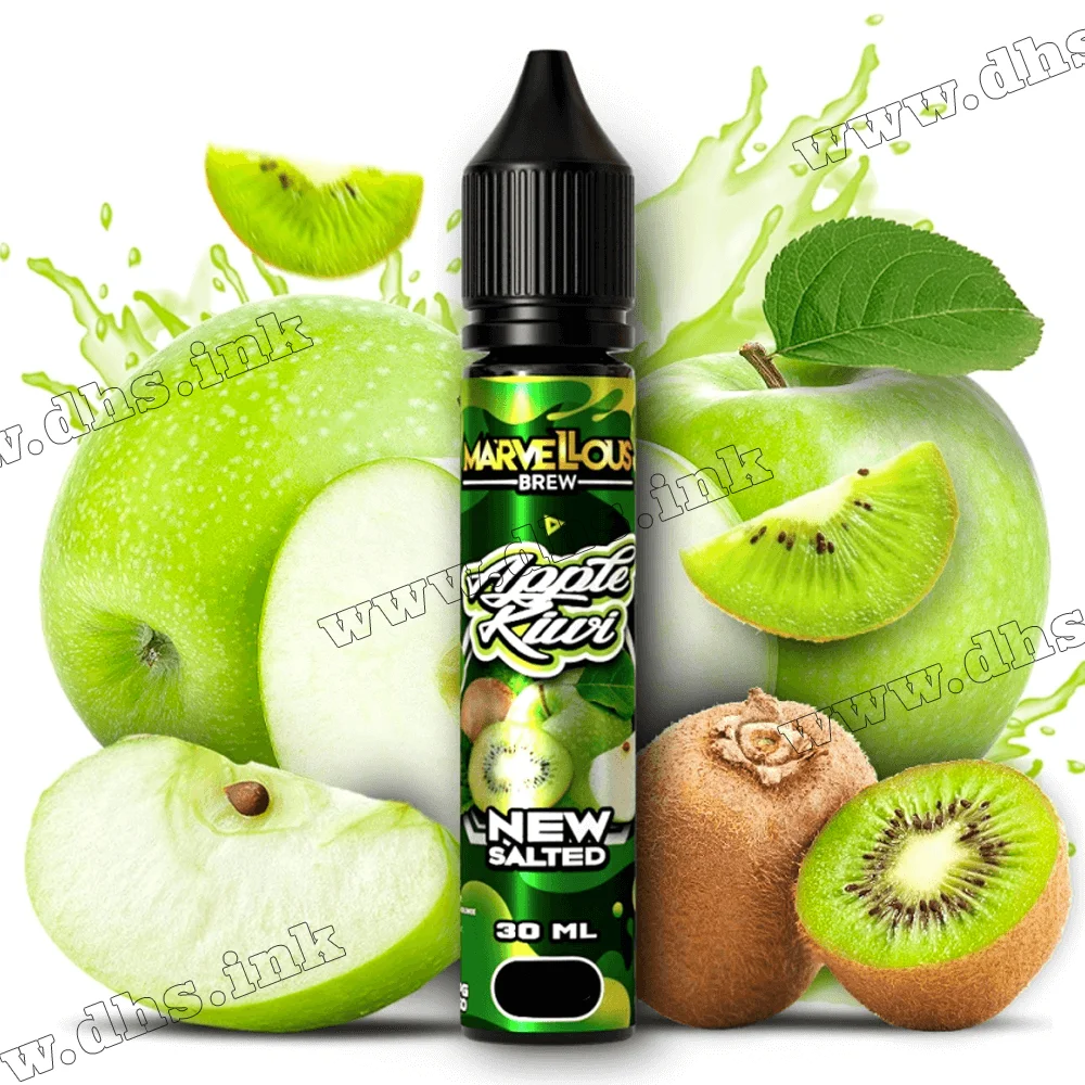 Солевая жидкость Marvellous Brew Salt 30 мл (50 мг) - Apple Kiwi (Яблоко, Киви)