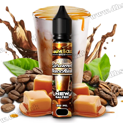 Солевая жидкость Marvellous Brew Salt 30 мл (50 мг) - Caramel Macchiato (Кофе с Молоком, Карамель)