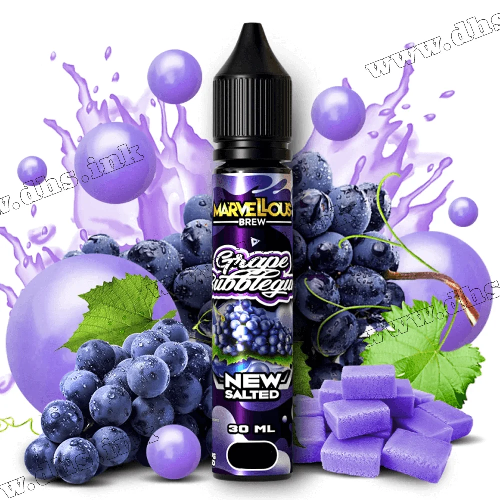 Солевая жидкость Marvellous Brew Salt 30 мл (35 мг) - Grape Bubblegum (Виноград, Жвачка)