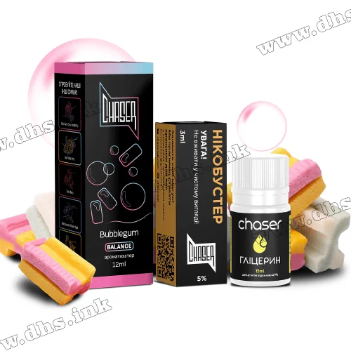 Набор для самозамеса Chaser Black Salt 30 мл (50 мг) - Bubblegum (Жвачка)