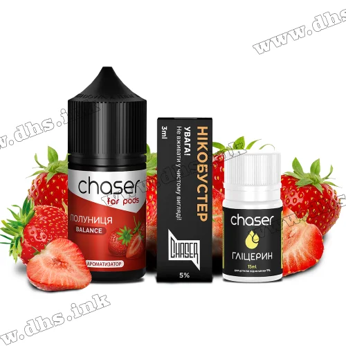 Набор для самозамеса Chaser For Pods Salt 30 мл (50 мг) - Клубника