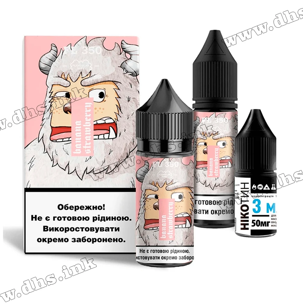 Набор для самозамеса Flavorlab FL 350 Salt 30 мл (50 мг) - Banana Strawberry (Банан, Клубника)
