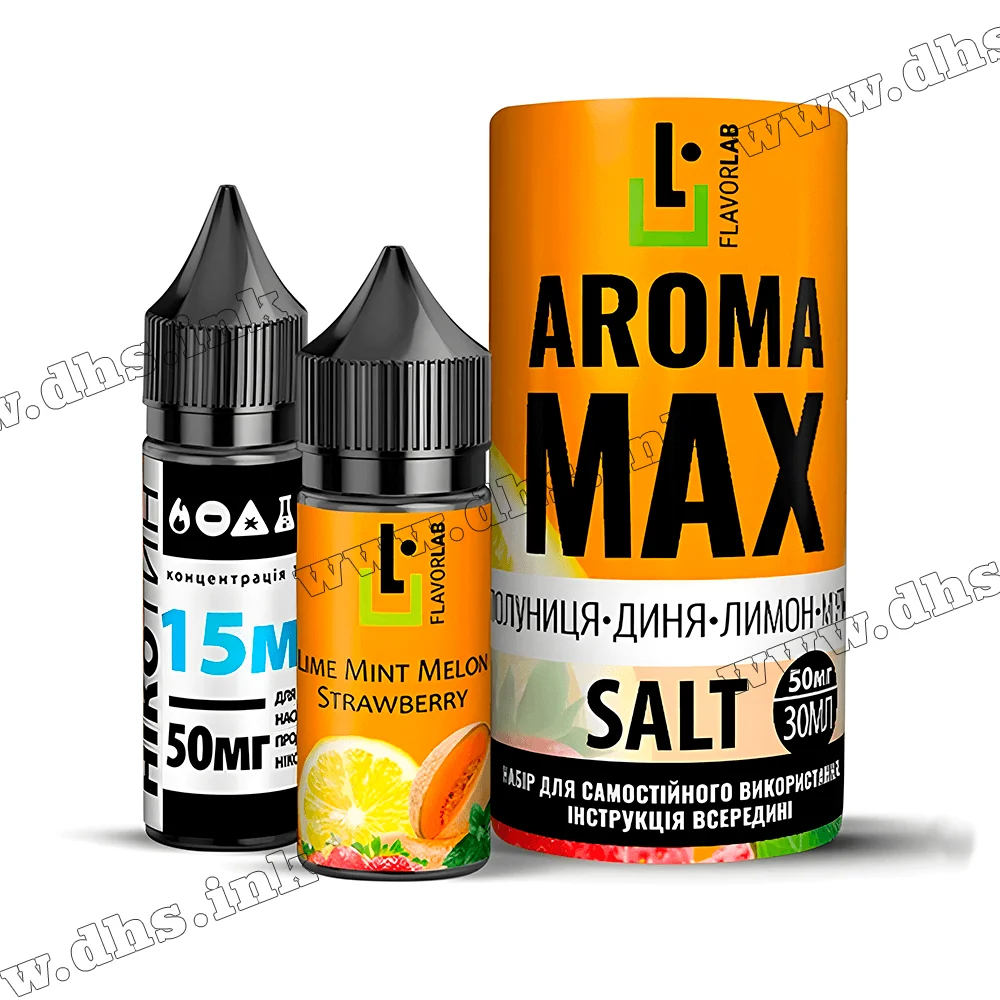 Набор для самозамеса Flavorlab Aroma Max Salt 30 мл (50 мг) - Strawberry Melon Lemon Mint (Клубника, Дыня, Лимон, Мята)