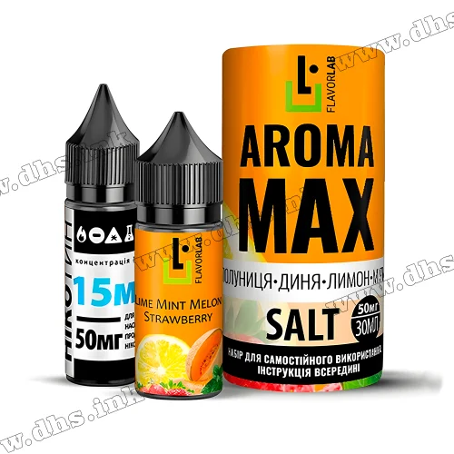 Набор для самозамеса Flavorlab Aroma Max Salt 30 мл (50 мг) - Strawberry Melon Lemon Mint (Клубника, Дыня, Лимон, Мята)
