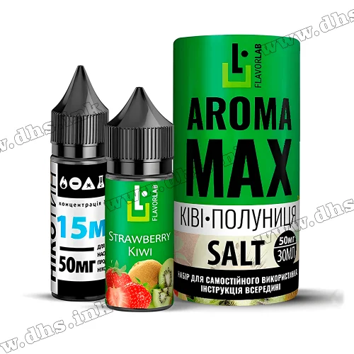 Набор для самозамеса Flavorlab Aroma Max Salt 30 мл (50 мг) - Strawberry Kiwi (Клубника, Киви)