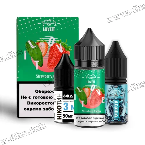 Набор для самозамеса Flavorlab Love IT Salt 30 мл (50 мг) - Strawberry Cactus (Клубника, Кактус)
