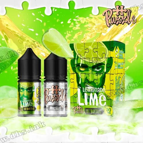 Набор для самозамеса In Bottle Puzzle Salt 30 мл (50 мг) - Lime Lemonade (Лаймовый Лимонад)