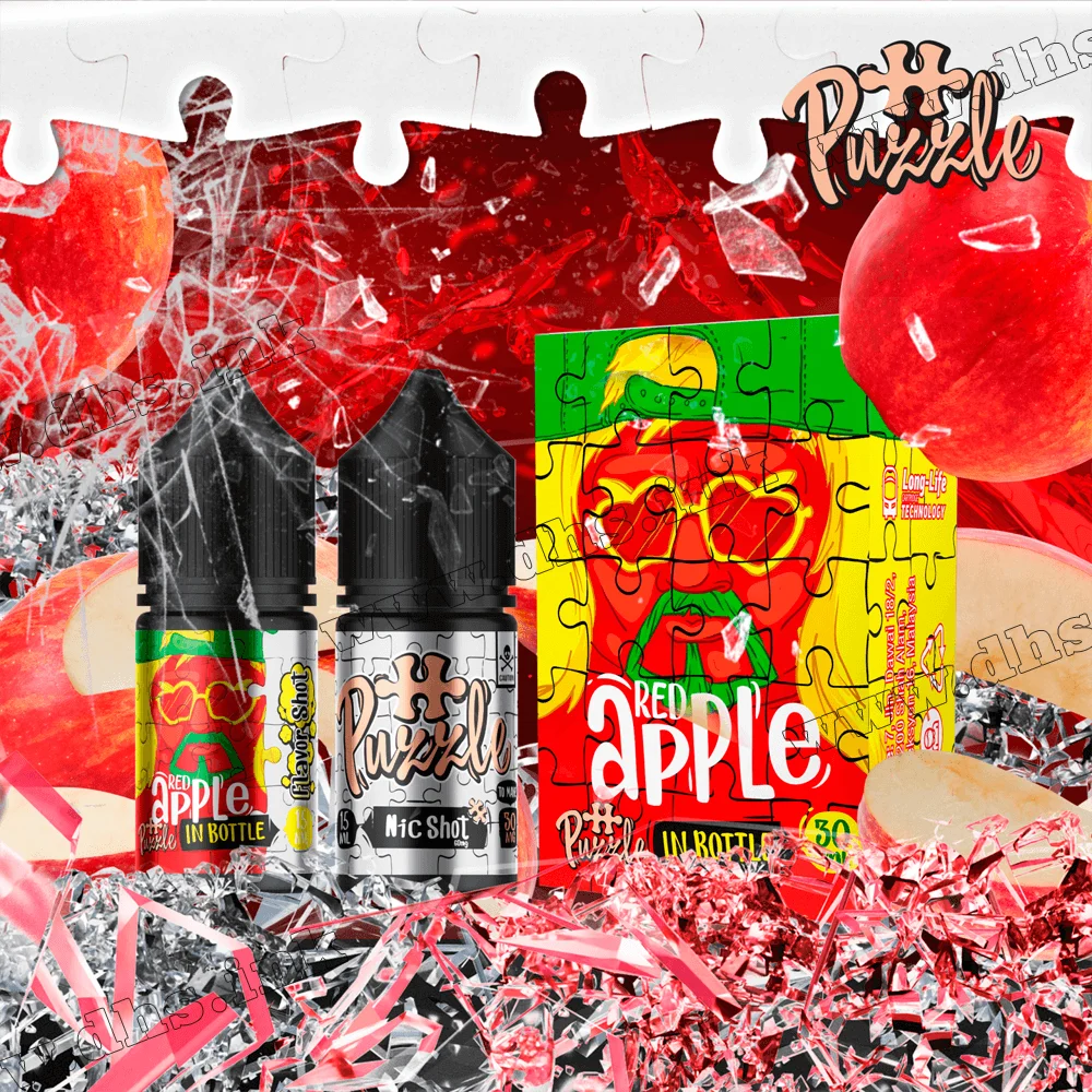 Набор для самозамеса In Bottle Puzzle Salt 30 мл (50 мг) - Red Apple (Красное Яблоко)