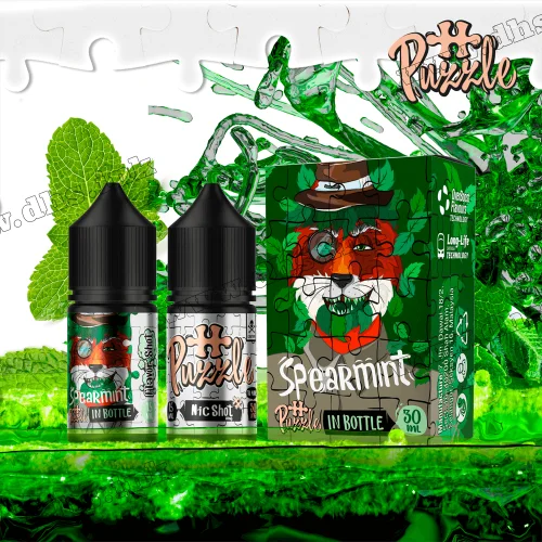 Набор для самозамеса In Bottle Puzzle Salt 30 мл (50 мг) - Spearmint (Мятная Жвачка)