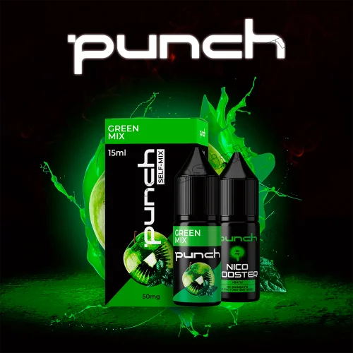 Набор для самозамеса Punch Salt 15 мл (50 мг) - Green Mix (Яблоко, Киви, Мята)