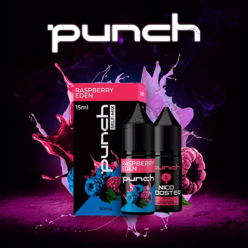 Набор для самозамеса Punch Salt 15 мл (50 мг) - Raspberry Eden (Малина, Ежевика)