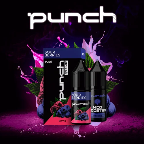 Набор для самозамеса Punch Salt 15 мл (50 мг) - Sour Berries (Малина, Черника)